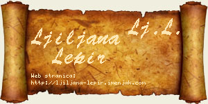 Ljiljana Lepir vizit kartica